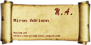 Miron Adrienn névjegykártya